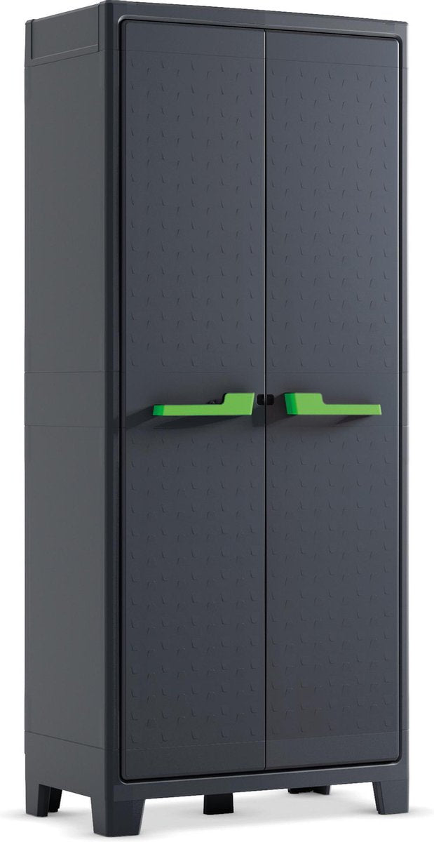 Keter moby armoire haute - 4 étagères - 80x44x182 cm - anthracite