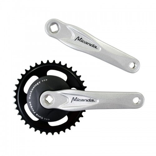 Miranda Miranda 1 Crank Ensemble avec disque 95 mm 33 tands Crank Silver and Black