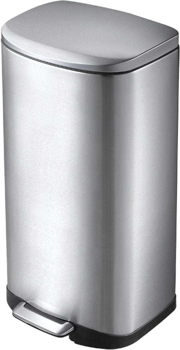 Eko - poubelle à pédale della 35 litres - plastique inox - acier inoxydable mat - poubelle