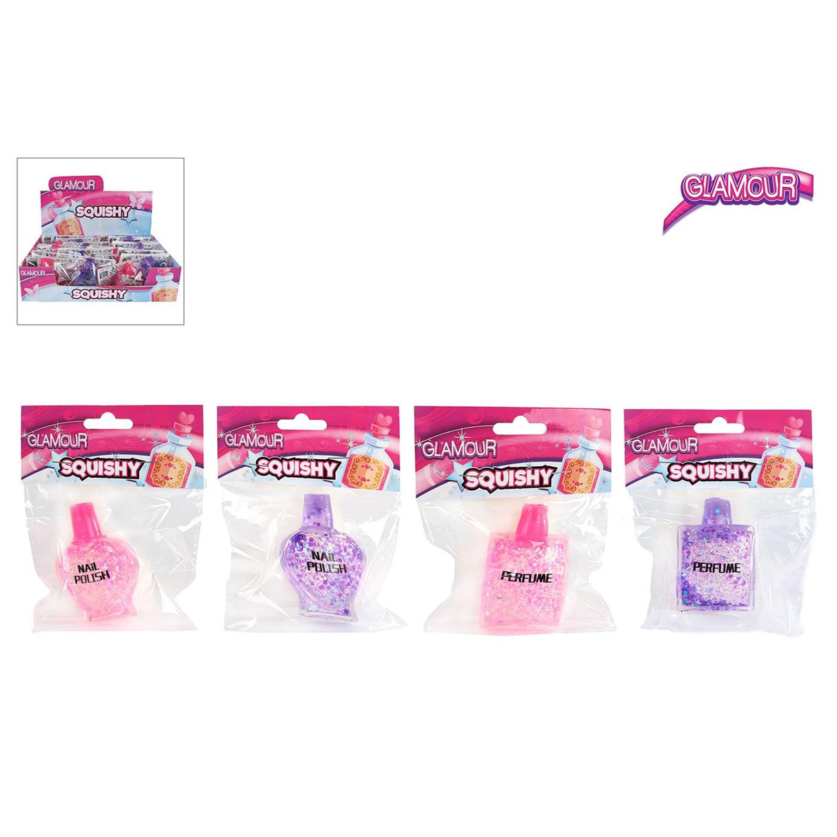 Glamour squishy petit flacon de parfum vernis à ongles 7cm