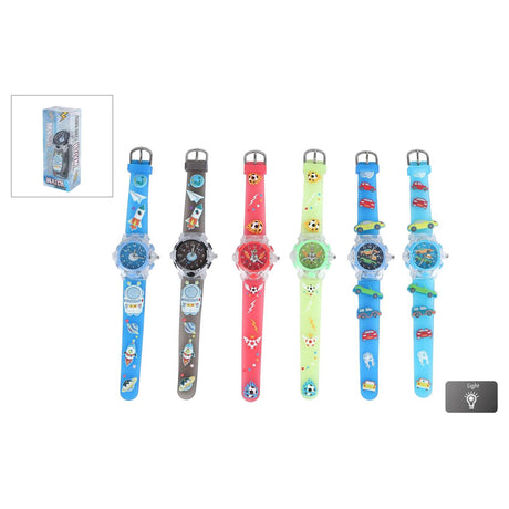 Montre analogique pour garçons avec lumière
