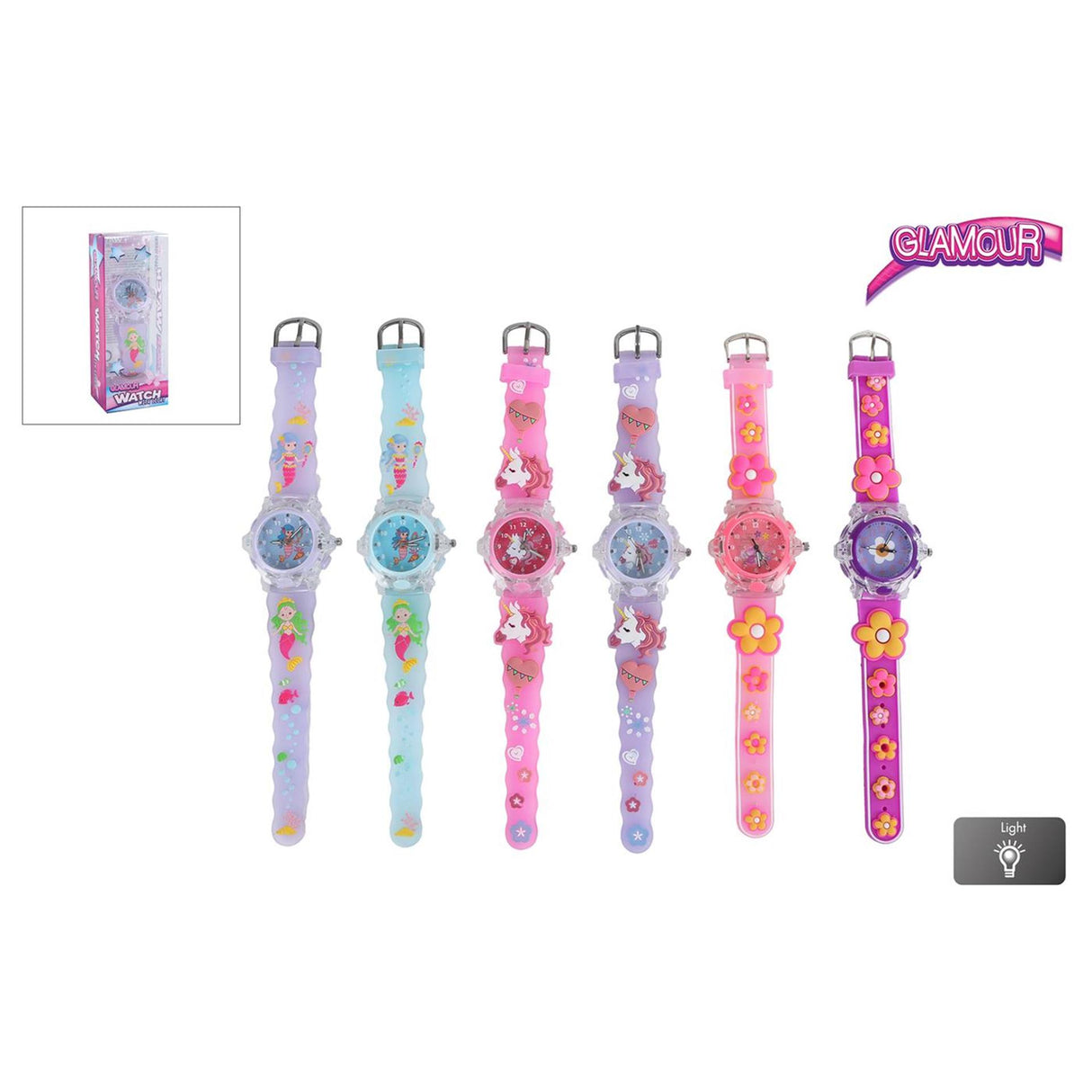 Montre analogique Glamour Girls avec lumière