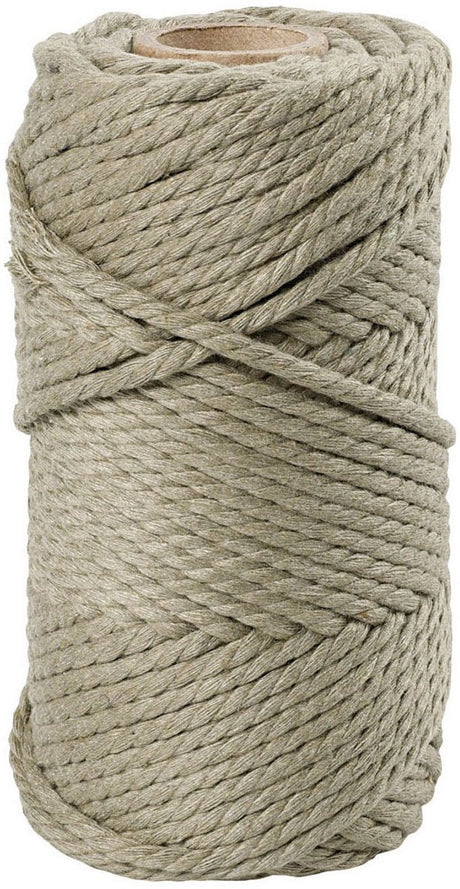 Creativ company cordon macramé 4 mm 55 m vert mousse