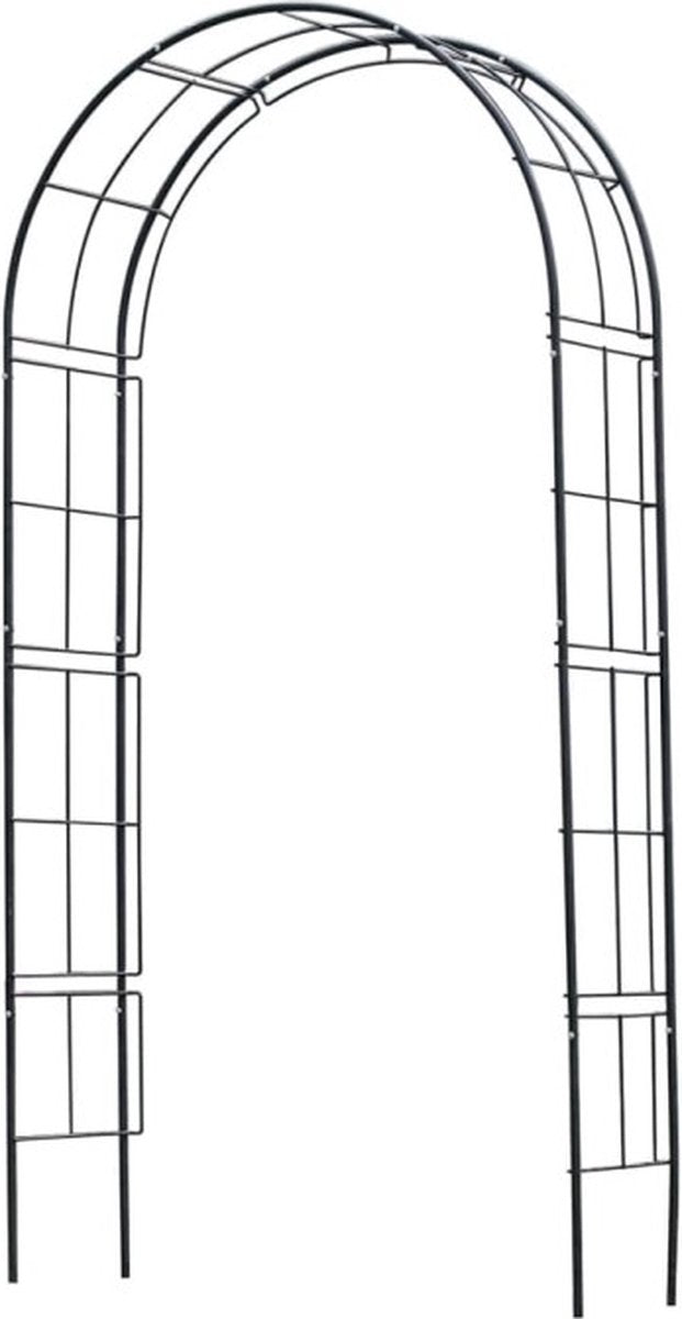 Nature Garden Arch 229x38x113 cm métal noir
