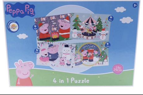 Van der Doelen Peppa Pig - Puzzle de Noël 4 en 1 - 12+16+20+24 pièces