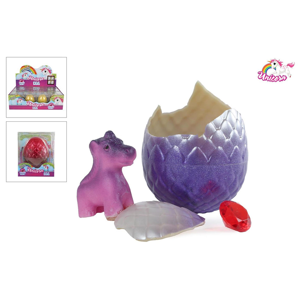 Oeuf de licorne avec licorne en croissance 8cm