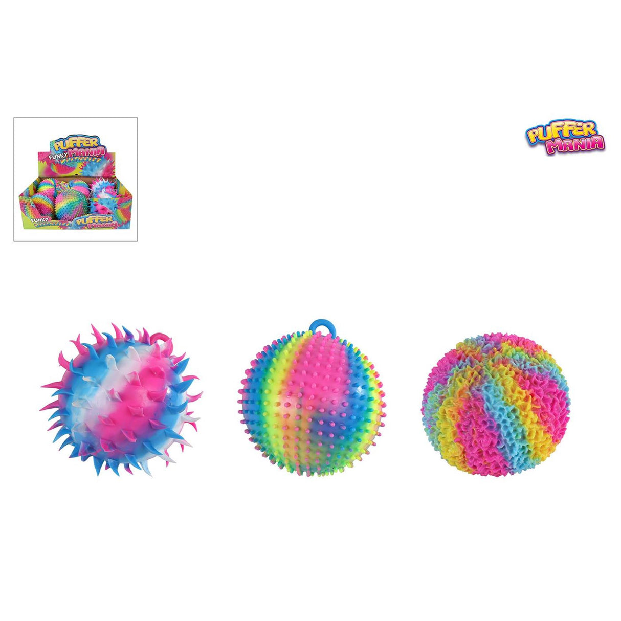 Ballon gonflable funky mania arc-en-ciel 18cm