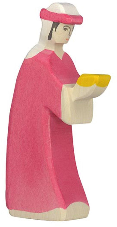 Holztiger Christmas - caspar rose - 7x3x14cm - figurine en bois - fait main