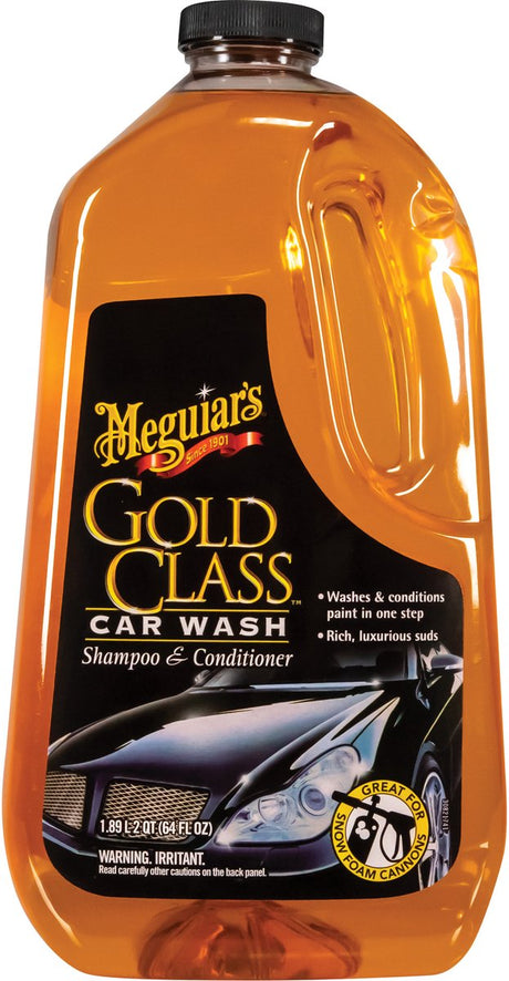 Meguiar's meguiar's gold class car wash – 1,89 l – shampoing revitalisant pour voiture de luxe – entretien de la peinture brillante