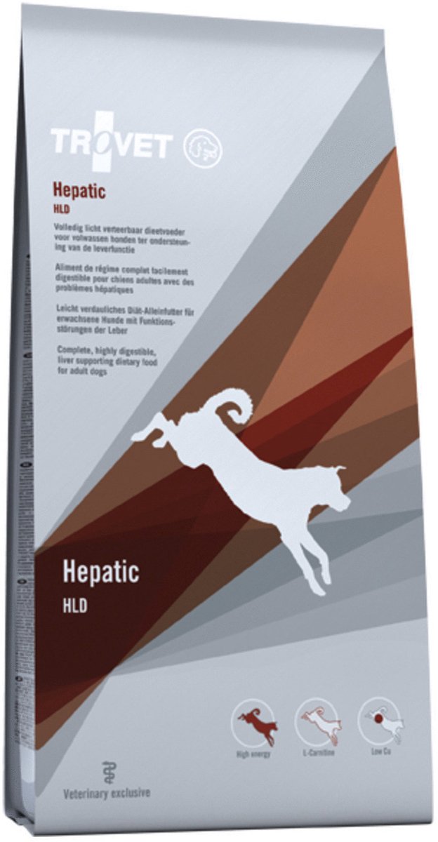 Trovet hepatic hld - nourriture diététique pour chiens - soutient la fonction hépatique - faible teneur en cuivre - teneur modérée en protéines