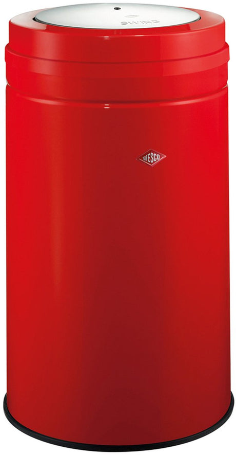 Wesco grande poubelle pivotante | 120 litres | métal - rouge | poubelle - fabriquée en Allemagne