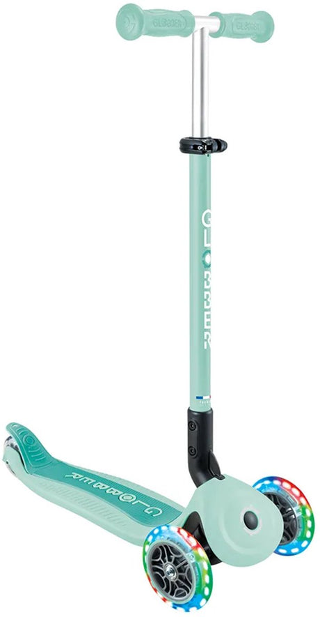Trottinette de croissance Globber - go up active lights menthe - menthe - roues lumineuses - avec barre de poussée - réglable en hauteur - de 15 mois à 9 ans