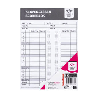 Bloc de notation Engelhart Klaverjas 50 feuilles | 10 pièces