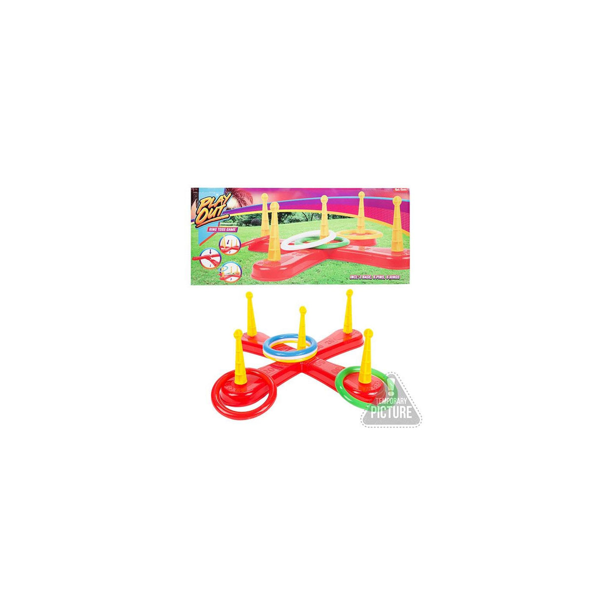 Toi-toys joue à un jeu de lancer d'anneaux lumineux avec 5 anneaux