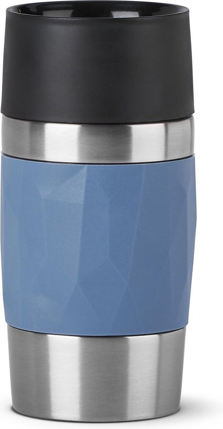 Tefal travel mug compact - bouteille thermos - 0,3l - bleu - étanche - convient aux boissons chaudes et froides