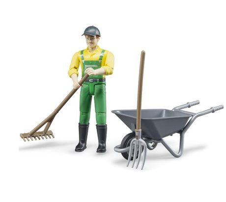 Bruder Bworld Figure Set agriculteur avec accessoires