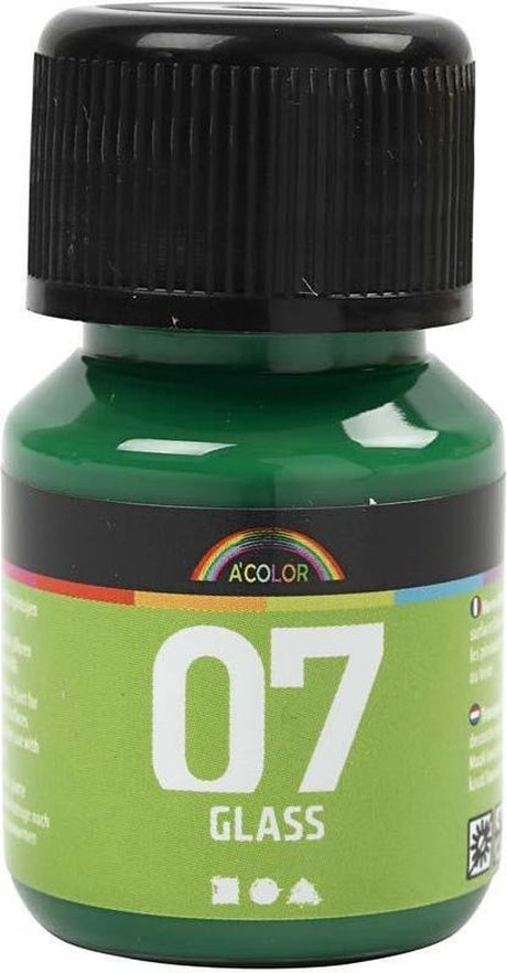 Peinture permanente pour verre Creativ company - vert brillant, 30ml