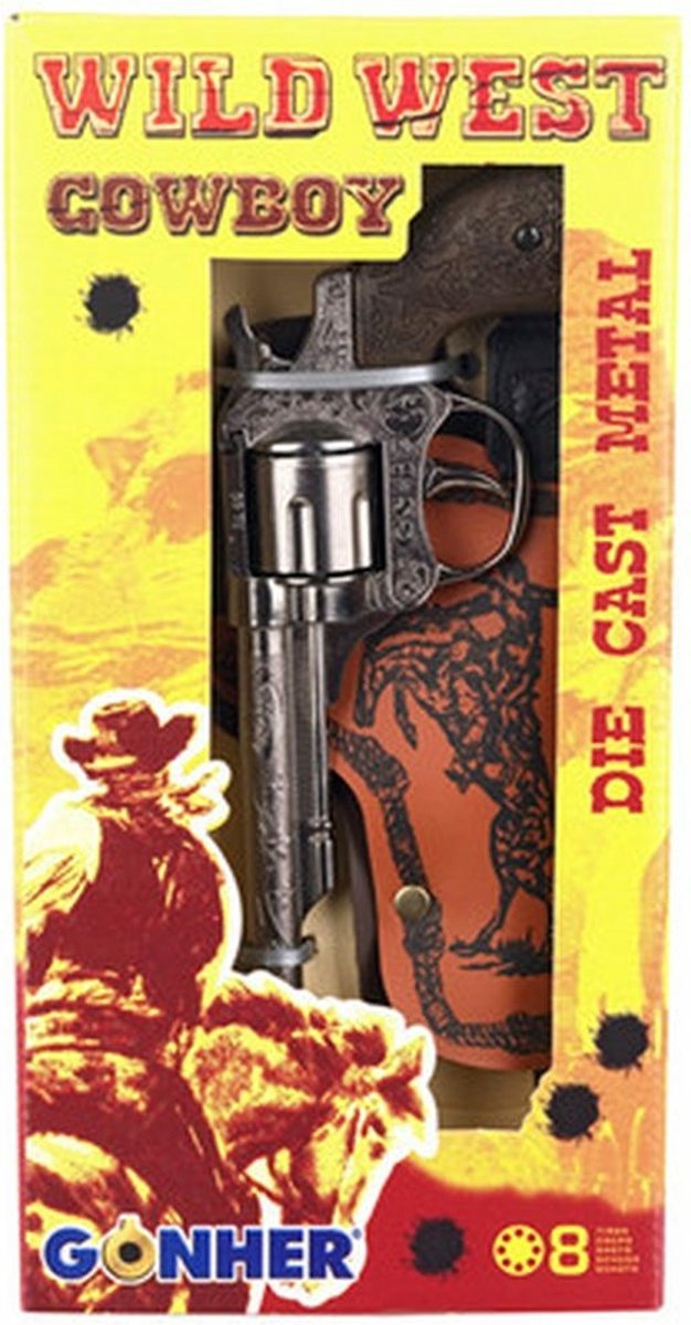 Pistolet cowboy Gonher avec étui