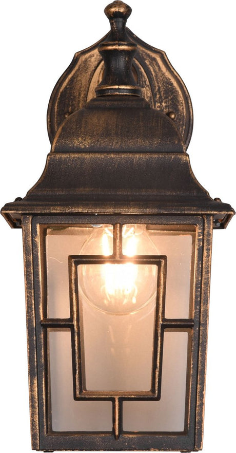 Trio volturno - applique - rouille antique - excl. 1x e27 4w - éclairage extérieur - ip23