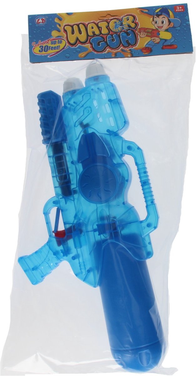Lobbes jouets par exemple pistolet à eau bleu transparent, 47cm