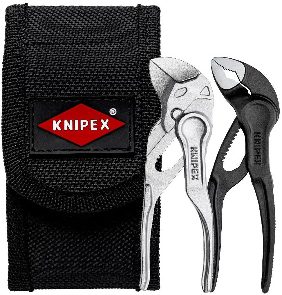Jeu de pinces Knipex Assortiment de pinces XS dans des ceintures à outils.