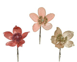 Fleur Decoris avec paillettes sur clip dia12cm