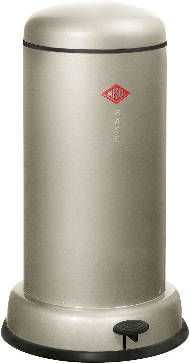 Poubelle Wesco baseboy avec fermeture amortie | 20 litres | métal - maillechort | poubelle à pédale