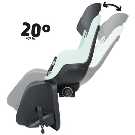 Siège enfant Bobike derrière go maxi rs avec fixation sur cadre (ff) et position couchage - menthe poivrée