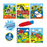 Ses coloriages avec livre de coloriage à l'eau avec ferme de stylos à eau