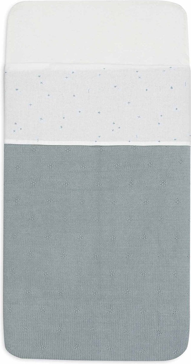 Jollein - baby laken wieg - 75x100cm - babybed - katoen - twinkling sea green