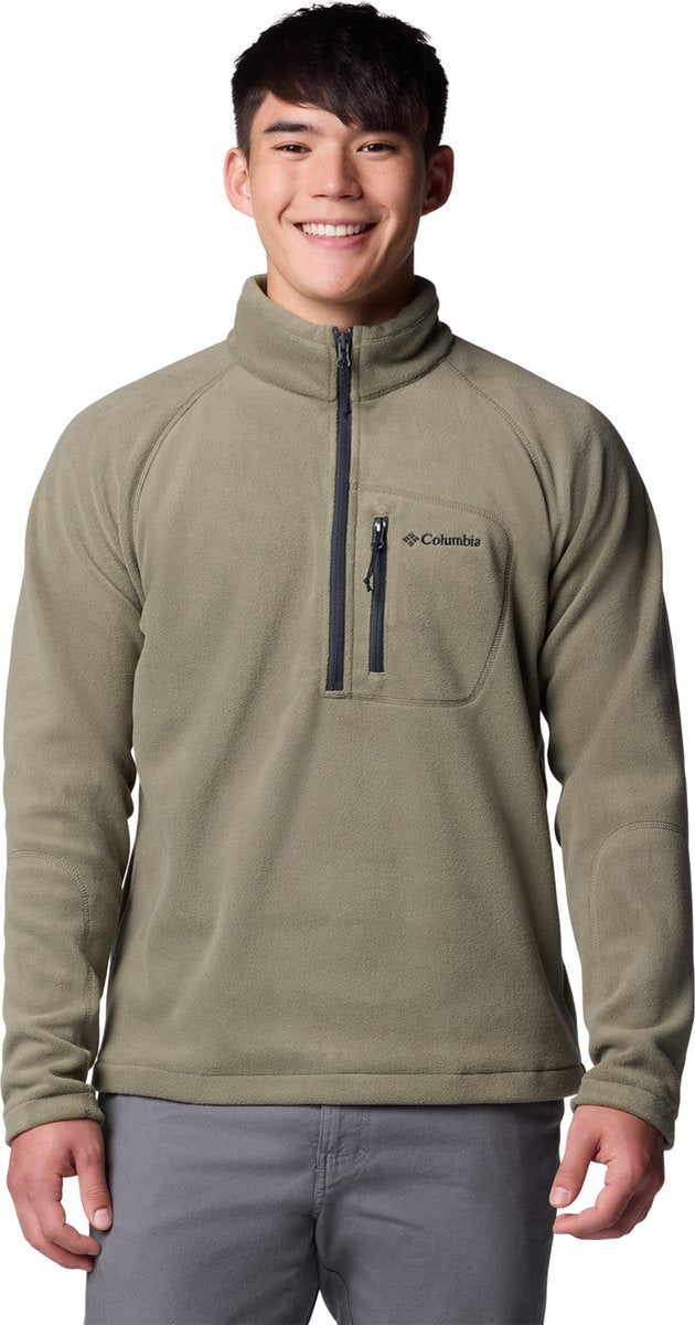 Pull d'extérieur pour homme en polaire semi-zippée Columbia fast trek™ iii - vert pierre, requin - taille xxl