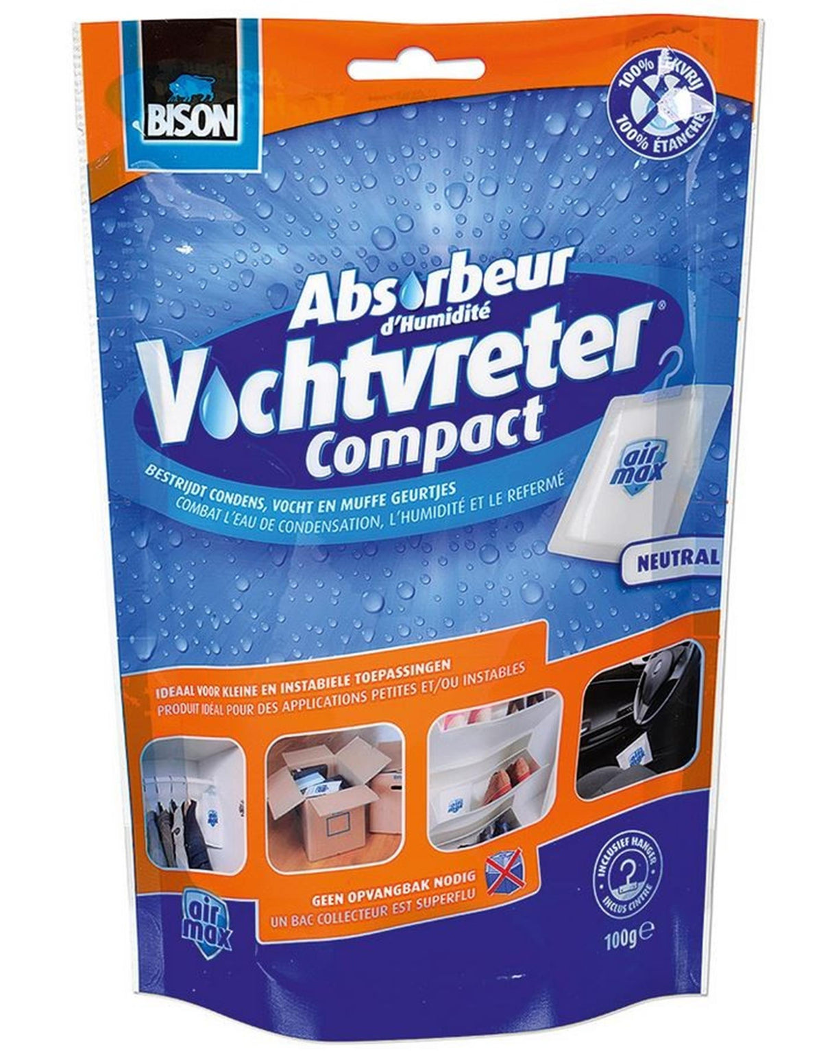 Bison absorbeur d'humidité compact 100 gr