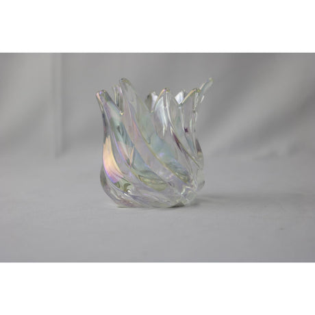 Manoir ambiance photophore tulipe blanc 9x9x9,3cm