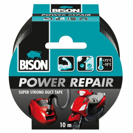 Bison power duct tape noir 10mx4,8cm