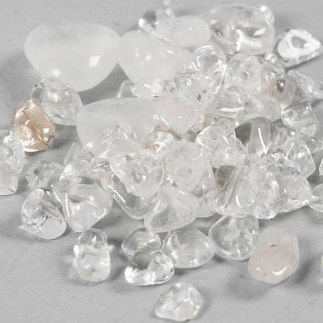 Perles de cristal Creativ Company, quartz clair, d 7-12 mm, diamètre du trou 1 mm, env. 63 pièces, couleurs transparentes, 63 pièces 1 boîte