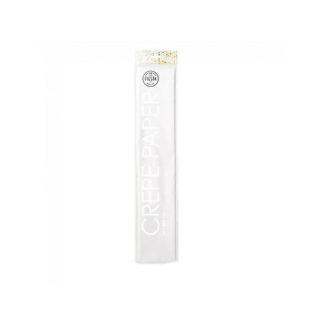 Papier crépon 50x250cm blanc paquet de 12 rouleaux