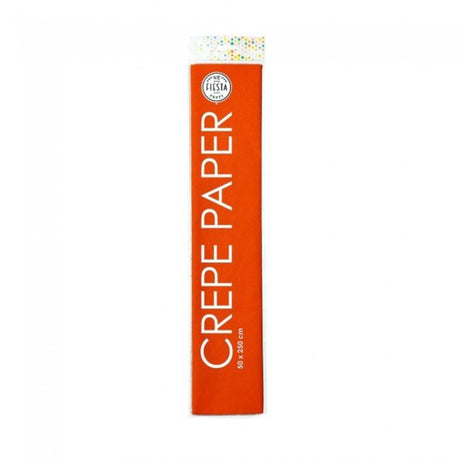 Papier crépon 50x250cm orange, paquet de 12 rouleaux