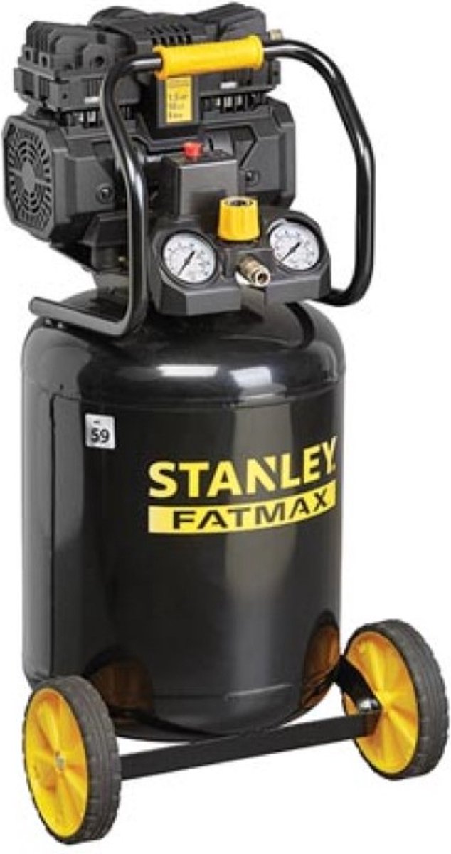 Compresseur professionnel Stanley - sans huile - vertical - silencieux - 50 l 1,5 cv 8 bar