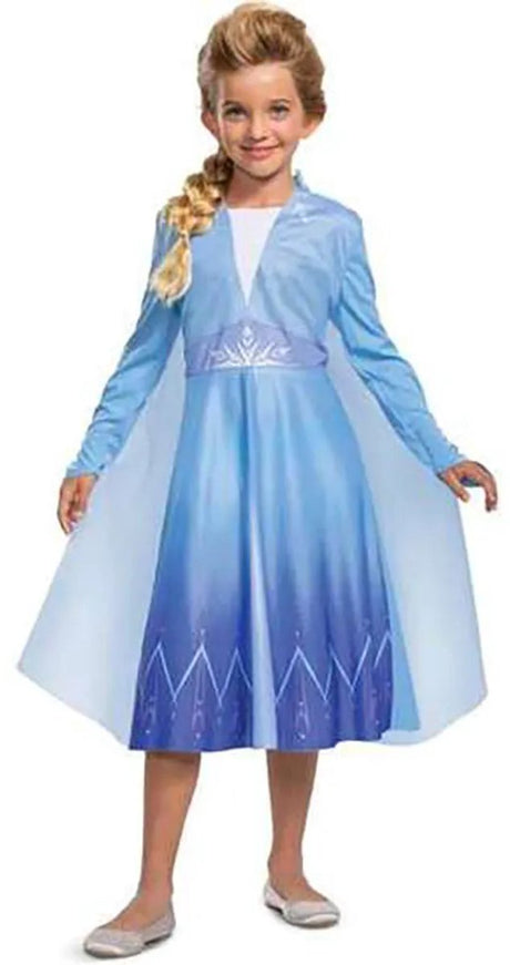Déguisement Disney - La Reine des Neiges 2, Elsa Travelling Basic Plus, taille M (7-8 ans), filles