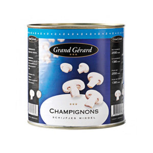 Champignons Grand Gérard en boîte de conserve (6x 1 litre)