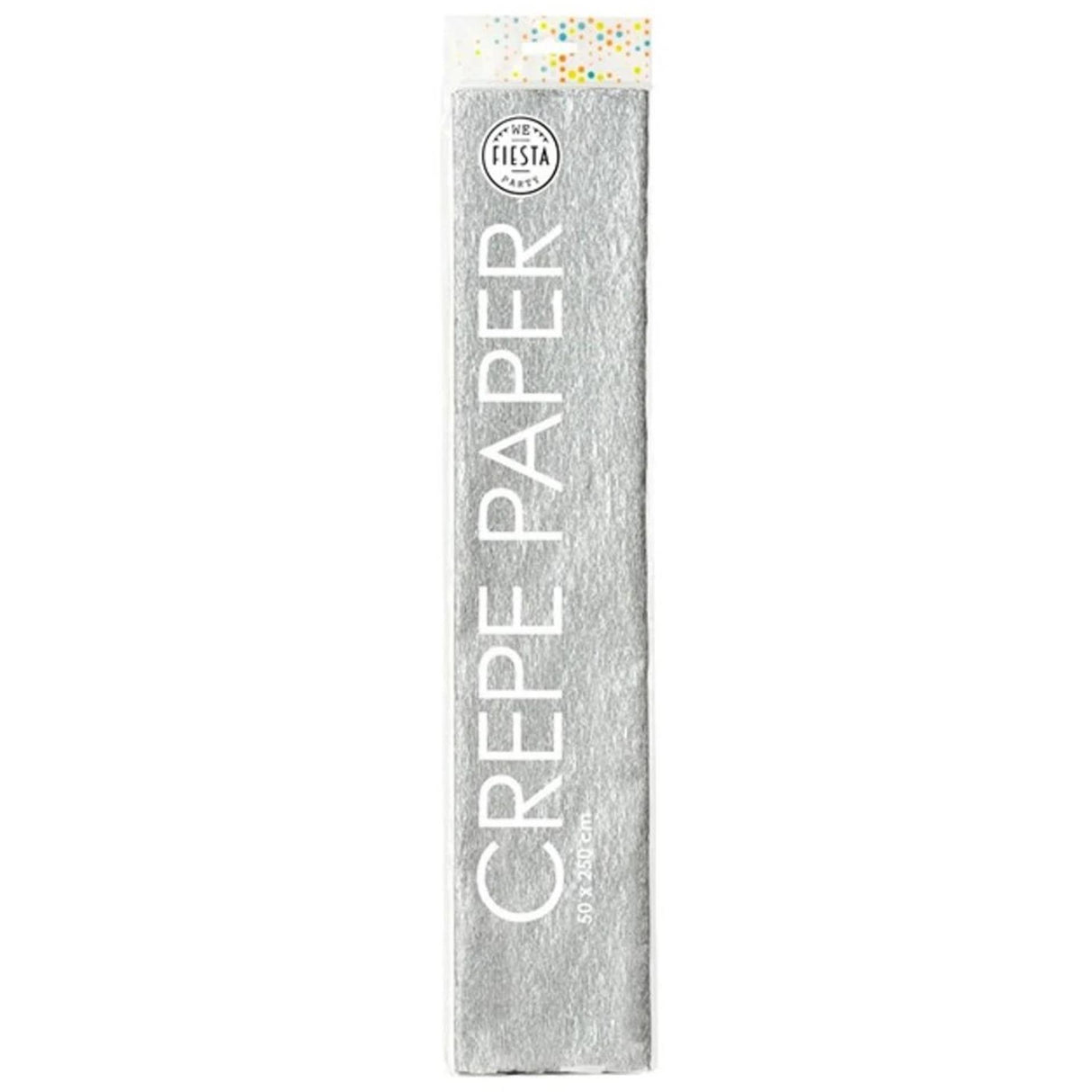 Papier crépon Globos argent, 50x250cm