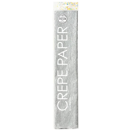 Papier crépon Globos argent, 50x250cm