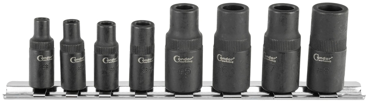 Jeu de porte-outils Condor 9678, jeu de supports coniques à vis 8-tlg.
