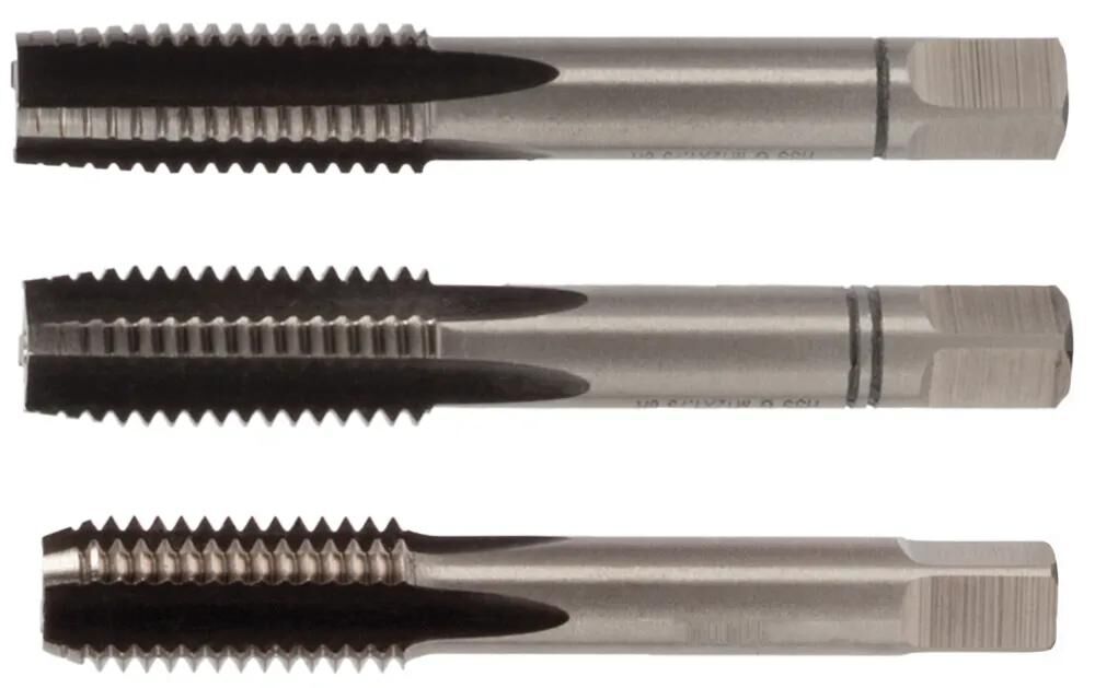 Jeu de tarauds à main Pro, jeu de forets à filetage H 3 pièces. hss m-wt.din 352