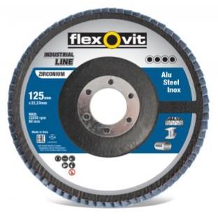 Disque à lamelles plates Flexovit 125x22 r842 p60 conique | 10 pièces