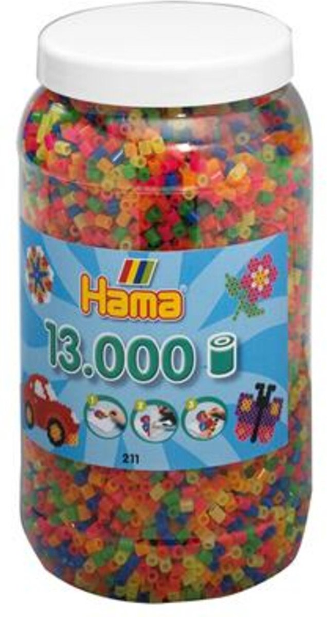 Perles thermocollantes Hama avec 13 000 pièces de néon
