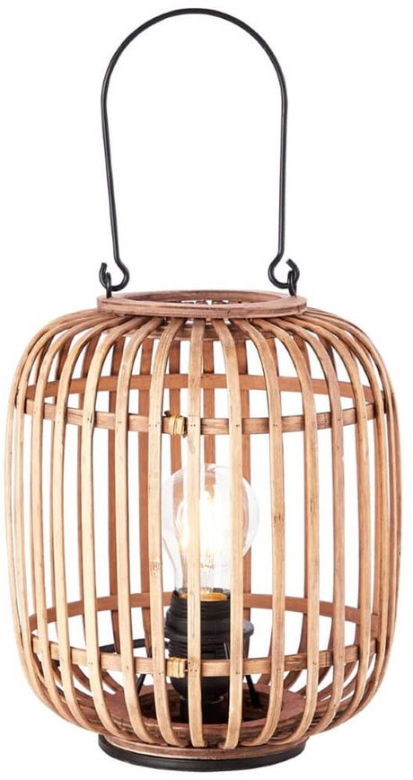 Brilliant woodrow - lampe de table - e27 max 1x40w - rotin noir