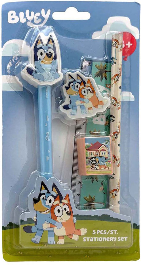 Ensemble d'écriture bluey sans marque sans marque - 5 pcs..