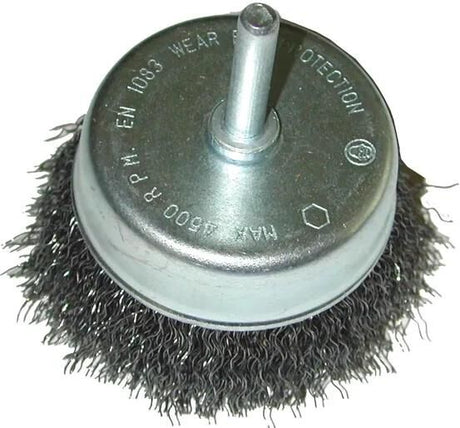 Sw stahl sw-stahl cup brush brosses coupe avec manche 6mm sw-steel d=75mm acier