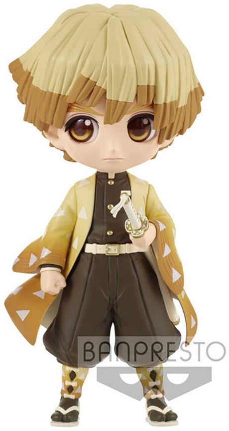 Banpresto démon tueur zenitsu agatsuma démon q posket figurine 14 cm jaune